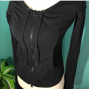 Armani Exchange Black Zip Hoodie Medium